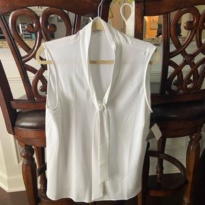 Kasper new with tags white tie sleeveless top size xl